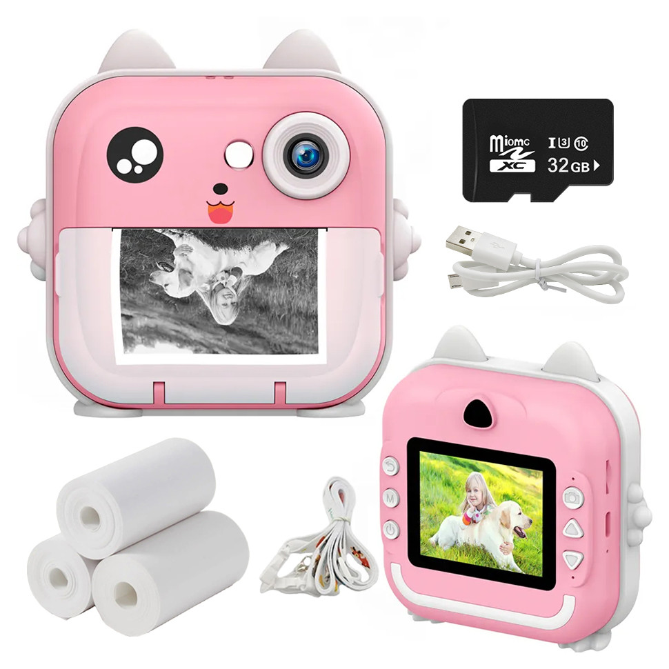 Kids Instant Print Camera With Thermal Printer Children's Digital
