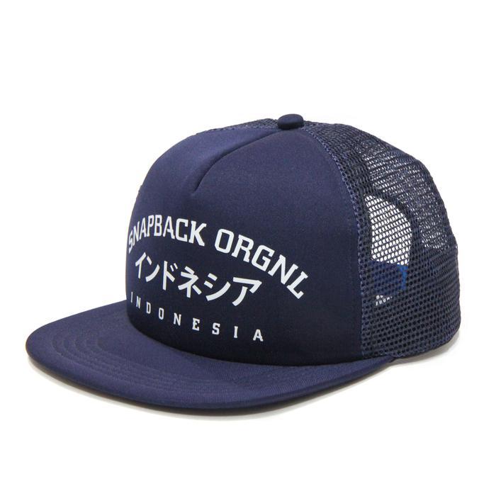 h2e3- Snapback Topi Trucker Hiphop Japan Glow In The Dark Navy
