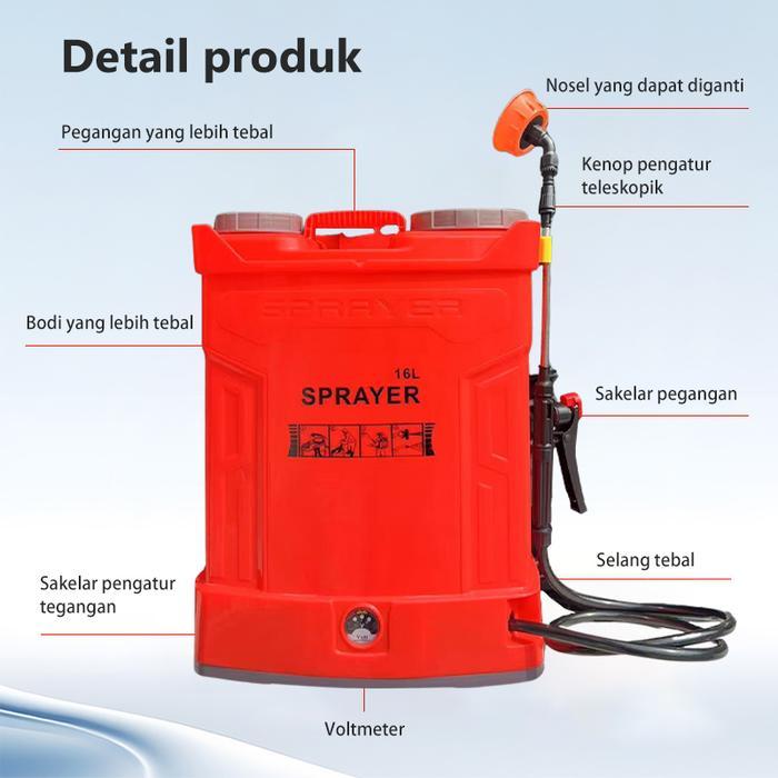 Digazsin_ Yiqii Sprayer Elektrik 16 Liter/18 Liter Alat Semprot Tanaman Pertanian Hama Padi