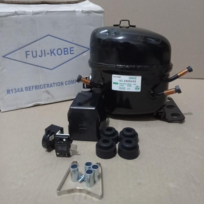 KOMPRESOR/COMPRESSOR/MESIN KULKAS 1 PINTU1/8 PK MERK FUJI SR43