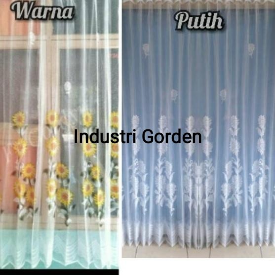 Vitras Daleman Gorden Korden Tirai Jendela Dan Pintu Gordyn korden hordeng Putih Transfaran Murah Po