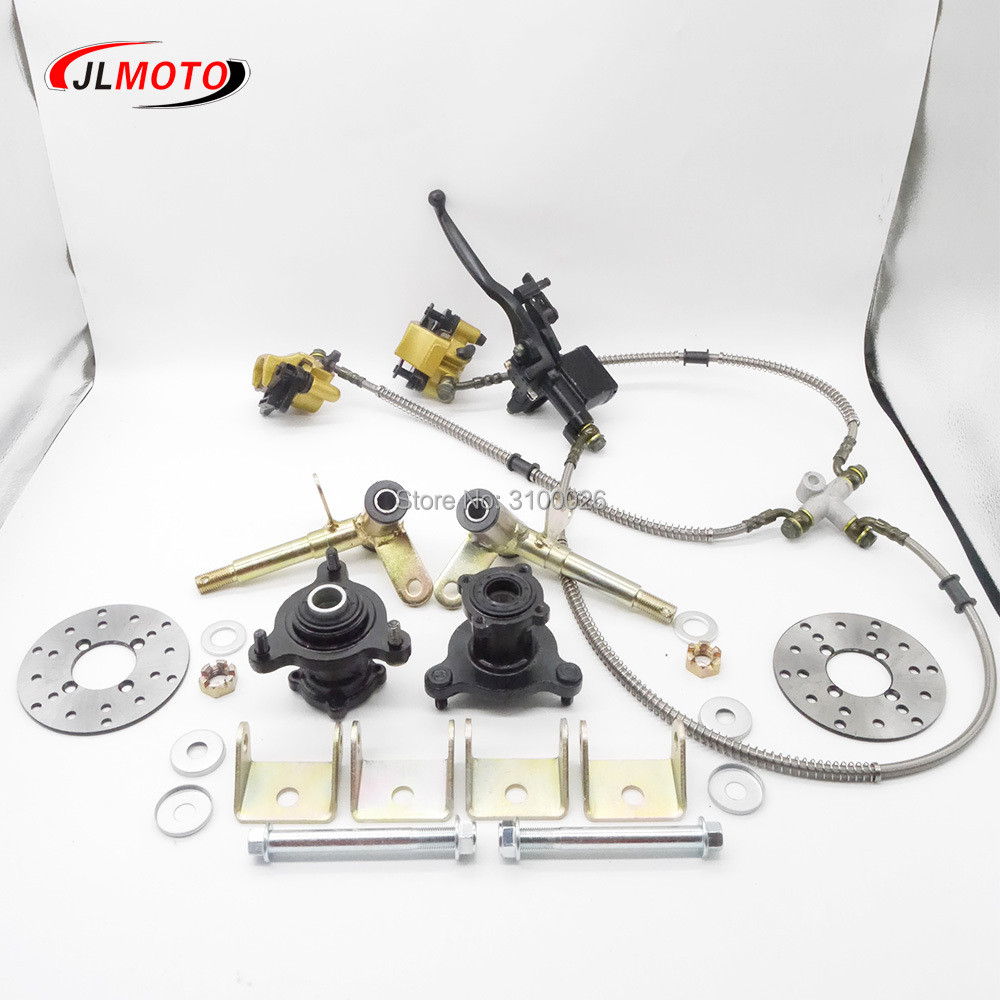 1Set 3 Stud Steering Strut Knuckle Spindles & 108Mm Disc Brake & Wheel Hub Fit For Diy Electric Atv