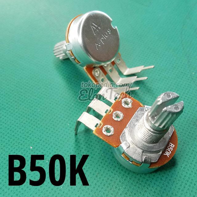 New B50k Potensio A-Plus Vertikal Mono Pendek Potensiometer 50kB ElanTech