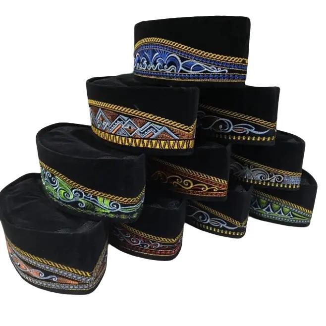 Songkok Kopyah Nasional Hitam Ac Bordir / Soga Bordir Motif Anak Dewasa