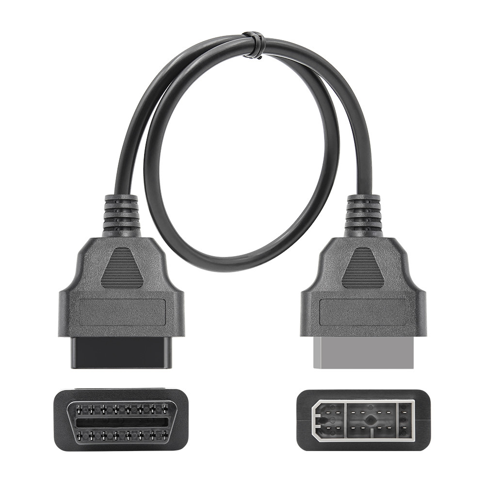 For Nissan 14 Pin To Obd2 16 Pin Cable Car Diagnostic Connector 14Pin To 16Pin Obd Obdii Adapter
