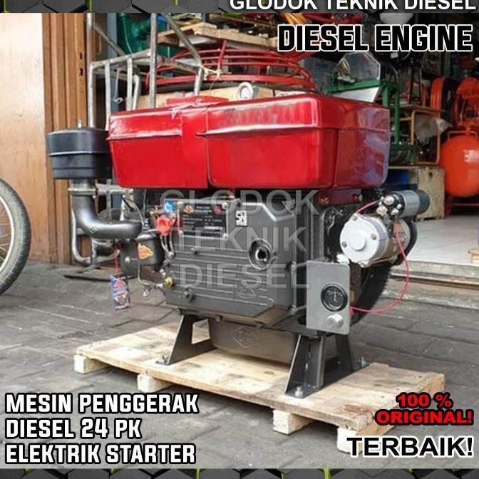 MESIN ENGINE DIESEL 24 PK HP ELEKTRIK STARTER 1115 PENGGERAK SOLAR ORI TERBARU