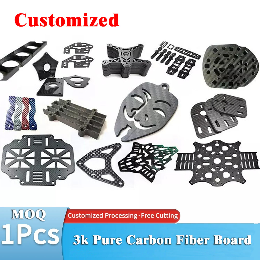 Customized 3K carbon board panel Product Carbon Fiber sheet CNC cutting machining Carbon Fiber Tube