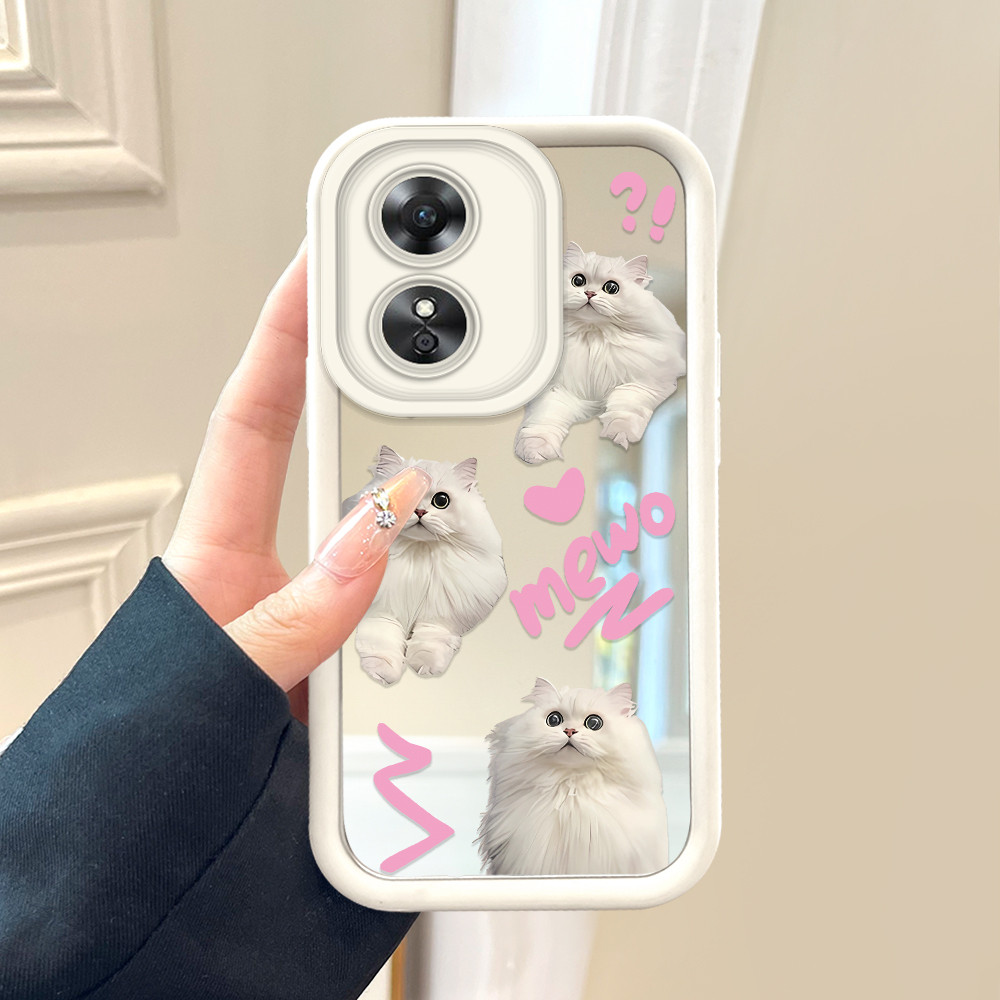 Casing Hp Untuk OPPO A17 A17K Soft Cover Cute Cat Mode Sofcase JZ TY 1012 Cassing