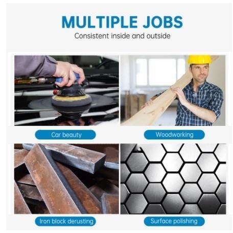 kks REAIM Air Orbital Sander 15000 rpm, Sander Orbital 5 Inch, Mesin Amplas Orbital dengan Konektor