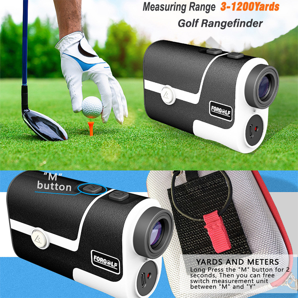 Golf Laser Rangefinder Measuring Tools Outdoor Hunting Rechargeable 7X Magnification Rangefinder