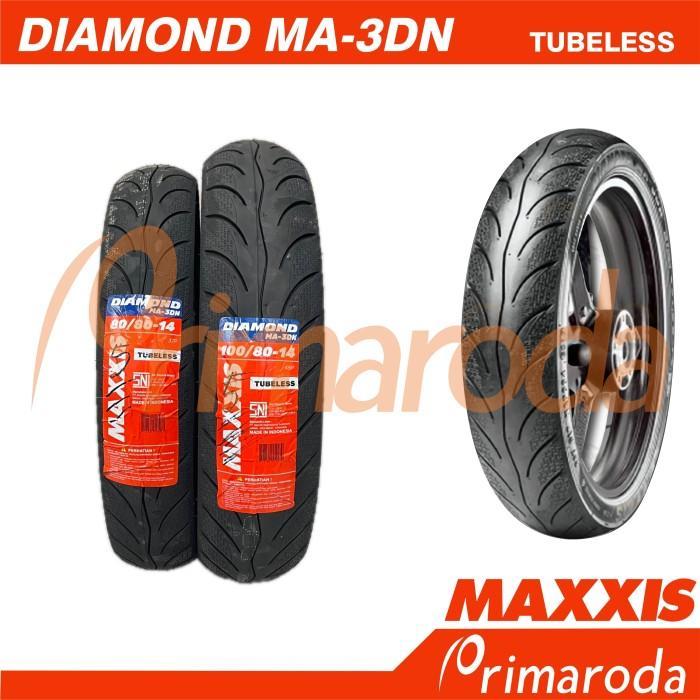Sepasang Ban Yamaha New Fino 125 Tubeless Maxxis Diamond MA-3DN