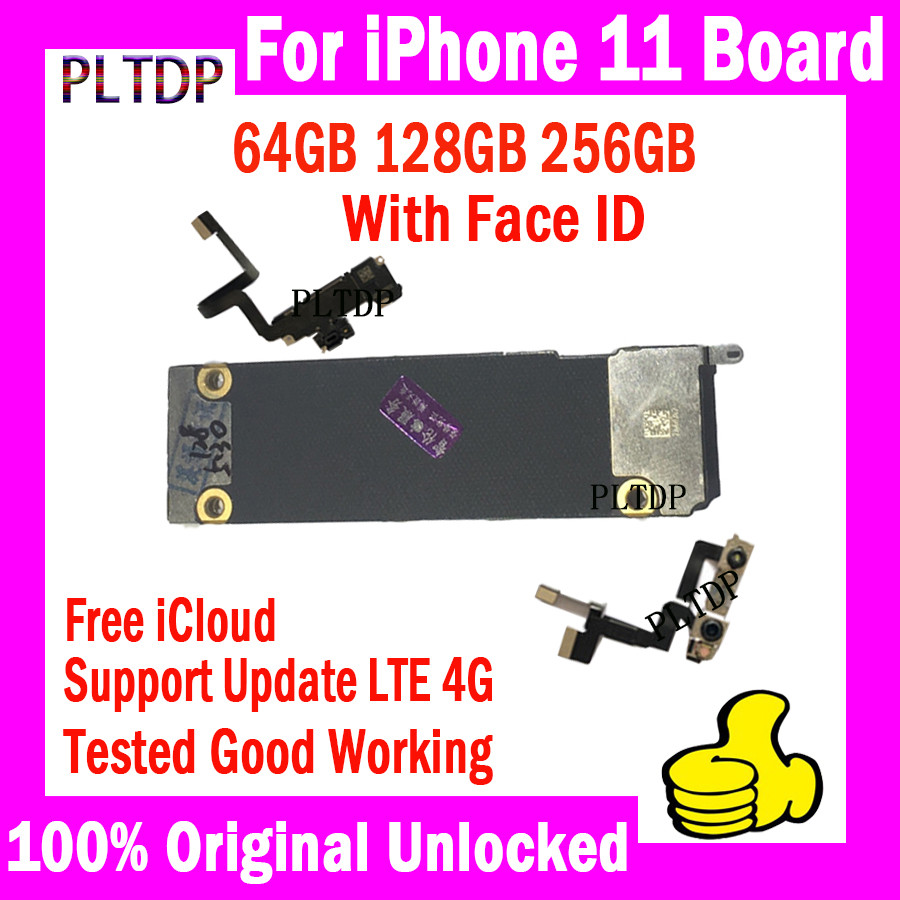 Full Unlocked for iphone 11 Pro Max Motherboard Clean iCloud,100% Original for iphone 11 Logic Board