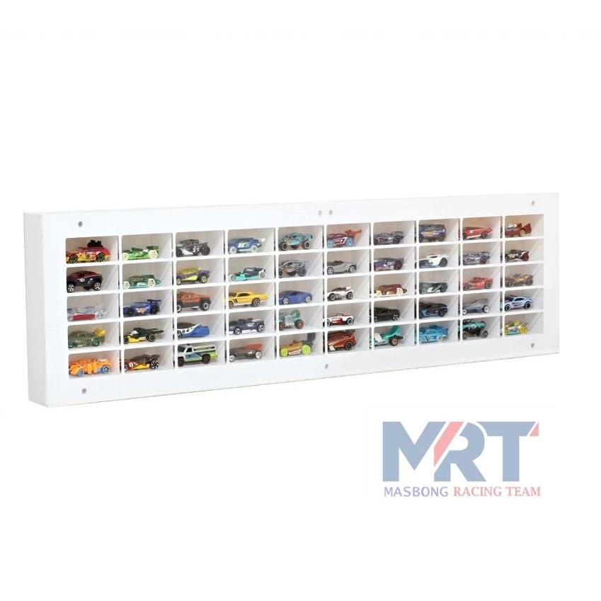 RAK AKRILIK HOTWHEELS ISI 50 SLOT LANDSCAPE - PINTU MAGNETIC