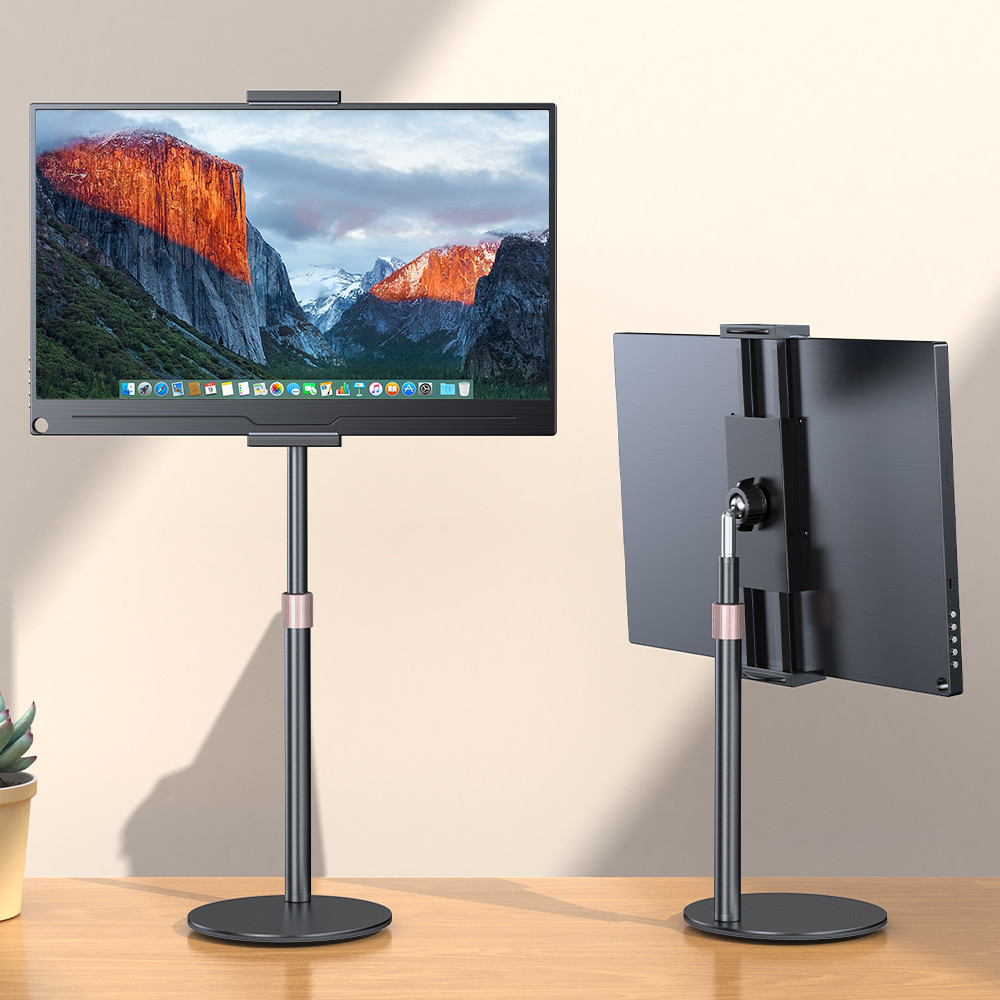 Uperfect Rotating Portable Monitor Stand Height Adjustable Vesa Monitor Tablet Free Standing Low