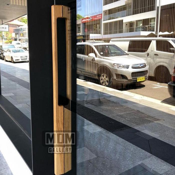 Handle Pintu / Gagang Pintu Kaca Solid Kayu Jati Premium TPK Grade A