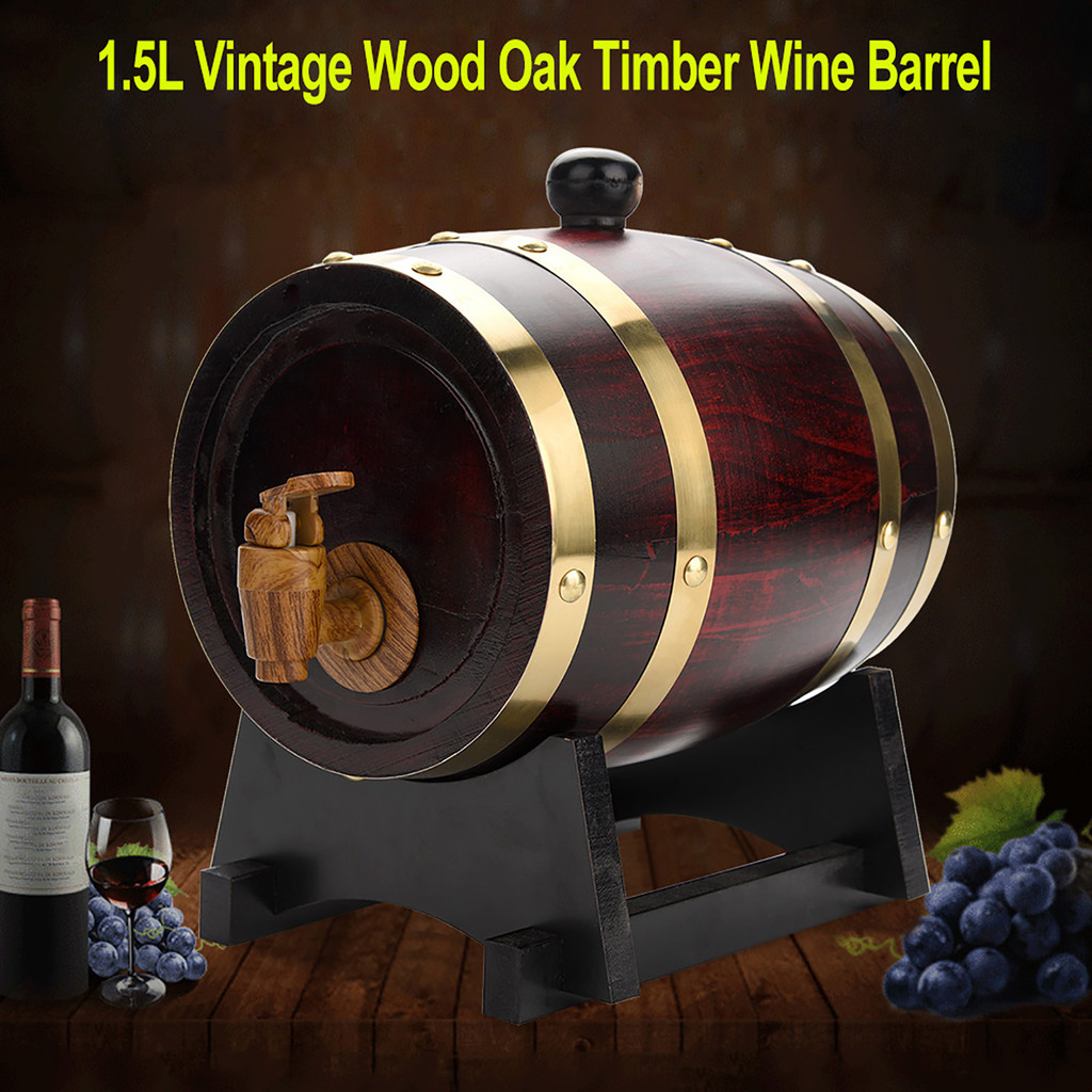 Barrel for Beer Oak Barrel Oak Timber Wine Barrel Vintage Wood Oak Timber Wine Barrel for Beer
