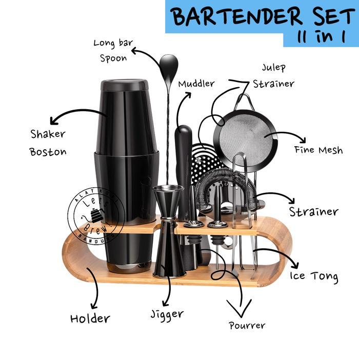 Okravimas - Bartender Set 11In1 Alat Bar Lengkap - Bartender Tools Cocktail Shaker
