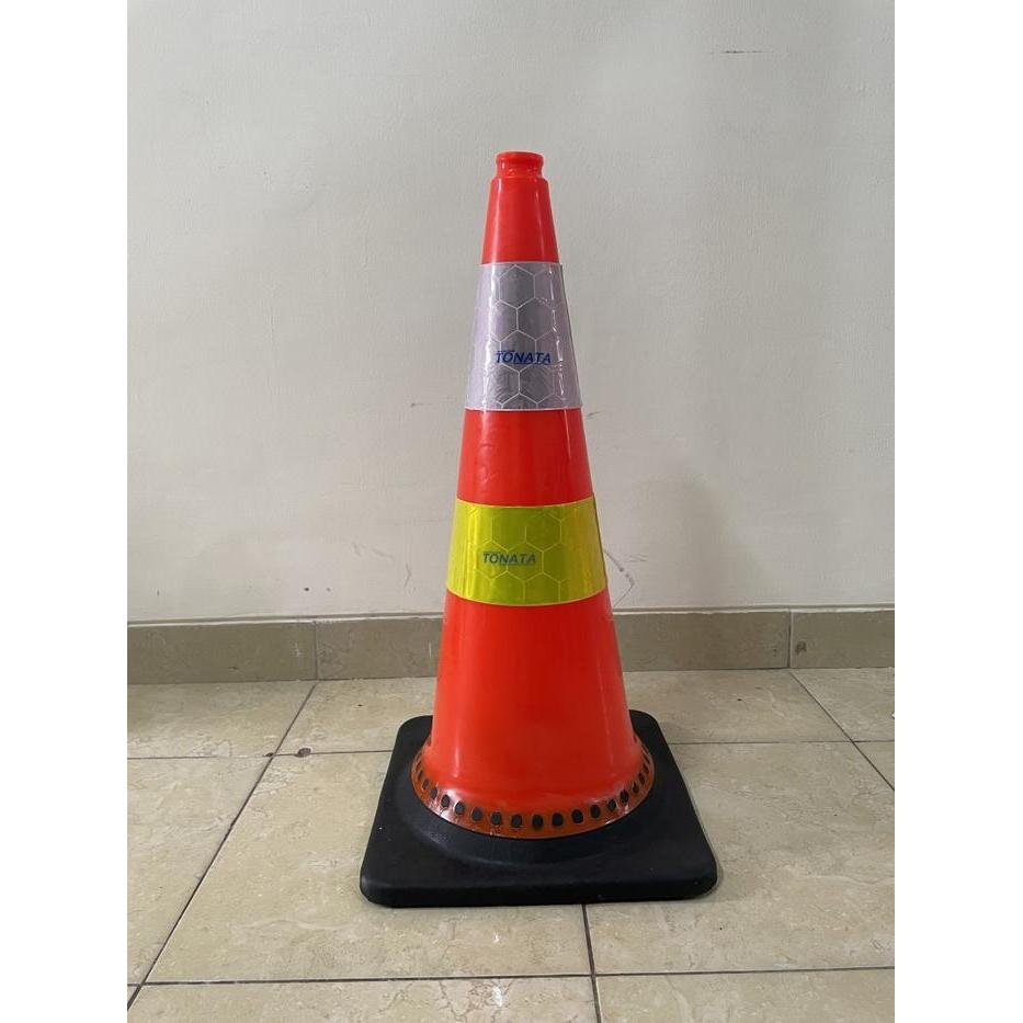 Scotlight Reflector Traffic Cone Tonata 2.4 Kg 75 Cm - Putih Kuning / Scotlight Reflector Traffic