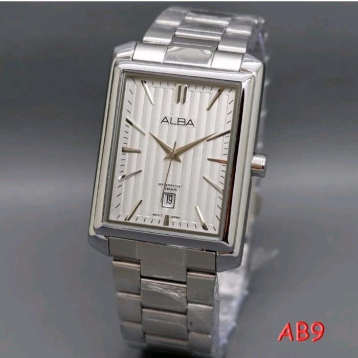 JAM TANGAN PRIA ALBA TGGL AKTIF DISEAN KOTAK JAM TANGAN MEWAH FREE BOX