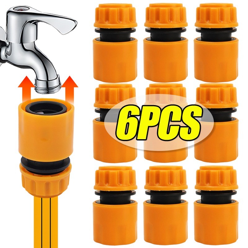 6-1PCS Garden Hose Quick Connector Faucet Extender Hose Connection Joint Garden Water Pipe
