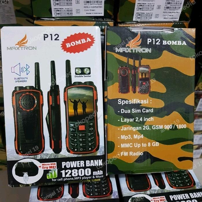 HP GUNUNG MAXTRON BOMBA P12I BATERAI BESAR