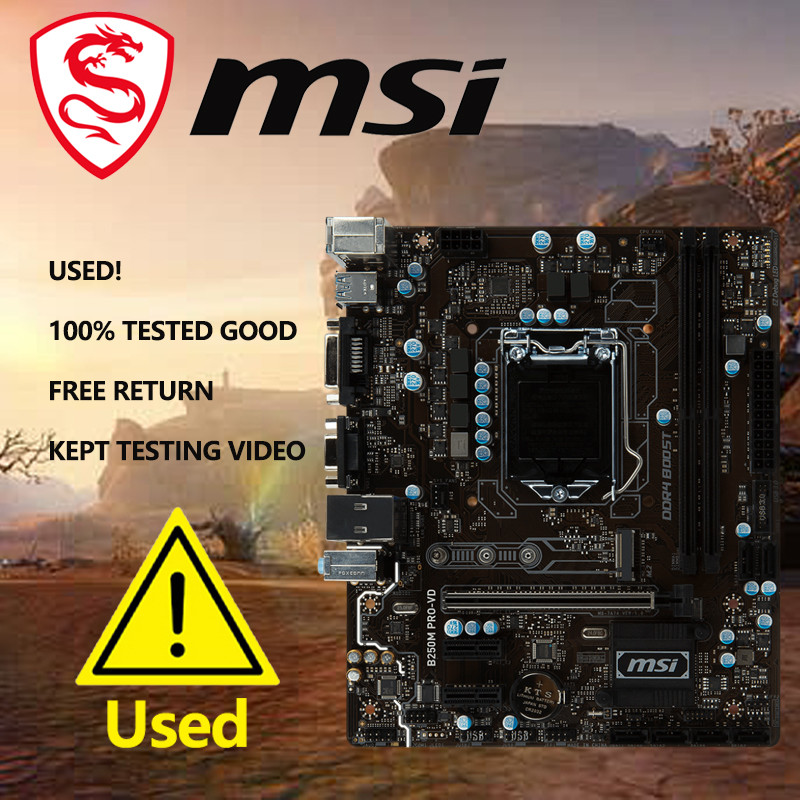 Used MSI B250M PRO-VD Micro ATX LGA1151 Motherboard