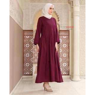 Jv Hasanah Faiza Rample Dress - Gamis Katun Rample Allsize