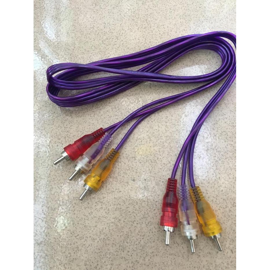 New Kabel Jack RCA 3-3 Kabel AV Audio Video Kabel DVD Merah Putih Kuning