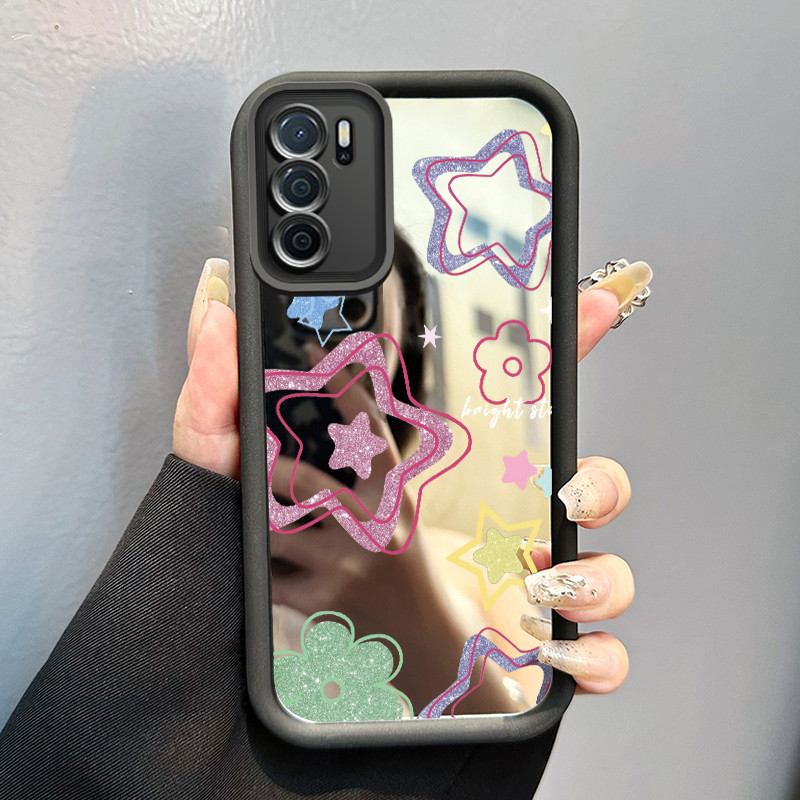 Casing Hp OPPO A16 OPPO A16s OPPO A54s Case HP Casing pola Gambar bintang Kasing cermin Cesing Silik