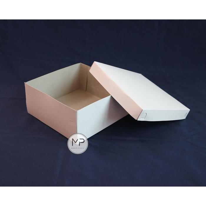 ReadySelalu- Dus Kotak Nasi / Dus Besek / Dus Duplex 310Gr 15X15Cm -50Pcs
