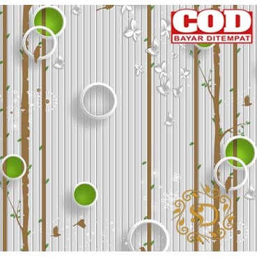 WALPAPER STIKER DINDING MOTIF ULIR PUTIH SILVER 45 CM X 10 METER | ANTI AIR | SOLUSI DEKORASI Wallpa