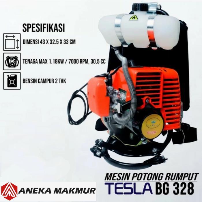 Mesin Potong Rumput Tesla BG 328 2 Tak Brush Cutter Tesla