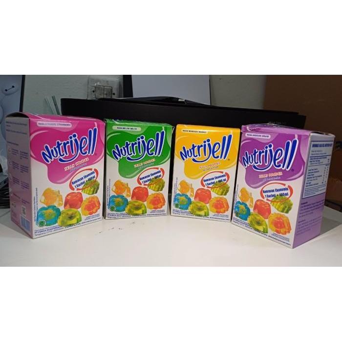 Nutrijell Agar Agar Jelly Instant Powder Nutrijell Plain / Buah 1Dus Murah