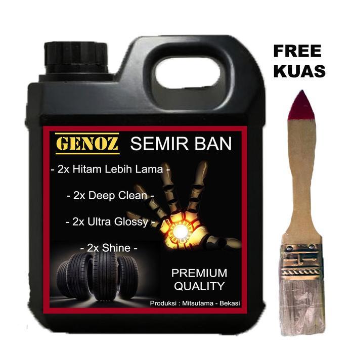 GENOZ Semir Ban 1 liter / Pengkilap Ban / Penghitam Ban Mobil Ban Motor