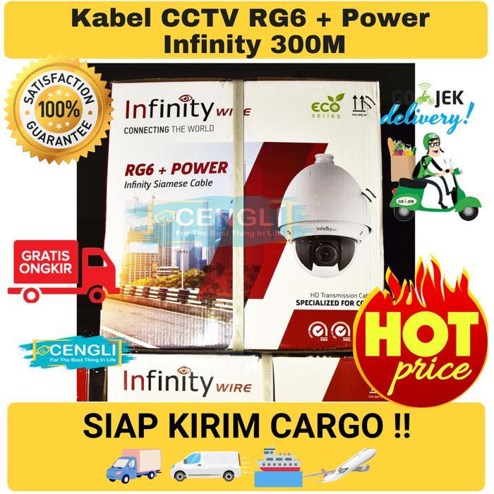 SALE Kabel CCTV RG6 + Power Infinity 300M / Kabel RG6+Power 300 Meter Termurah