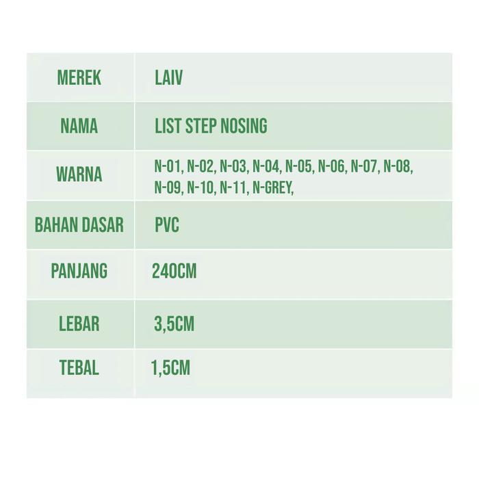 bkuf- Laiv List Step Norsing Pvc Aksesoris Tangga Vinyl Spc Lis Nosing Tangga Lantai