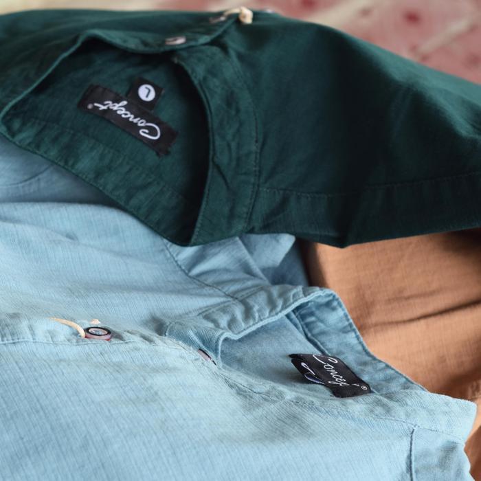 Kemko Polos Premium Lengan Panjang Brand Concep, Kemeja Koko Kerah Sanghai Brand Concept Lengan