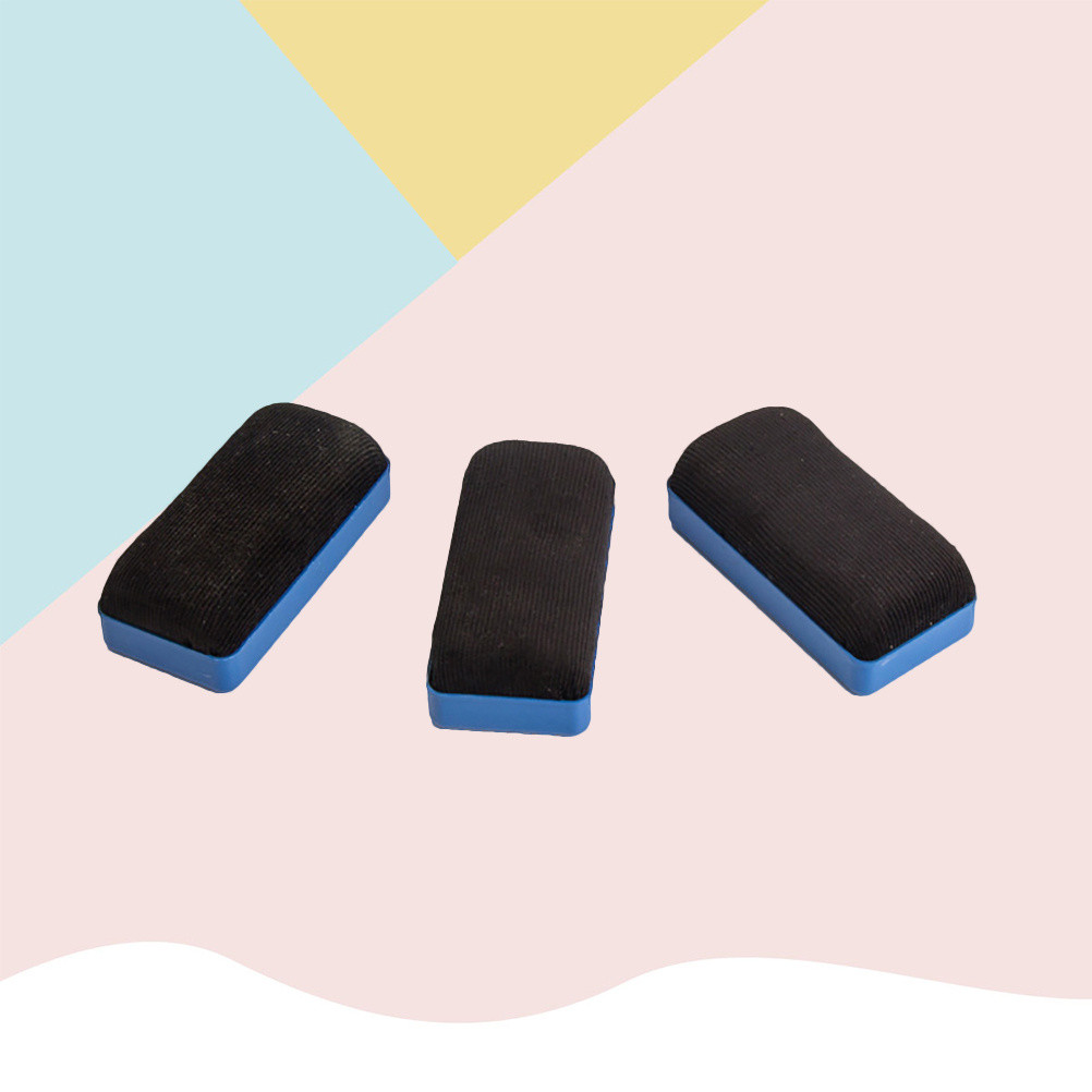 12Pcs Magnetic White Board Eraser Flannel Soft Easy Wash Dry School Office Supplies Board Cleaner