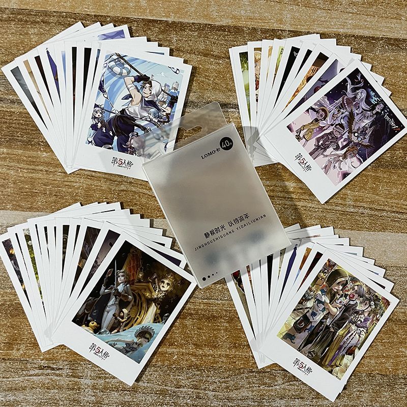 Identity V Anime Cards 40PCS Emma Woods Amily Dair LOMO Card Self Made Paper Card Photocard Fans Col