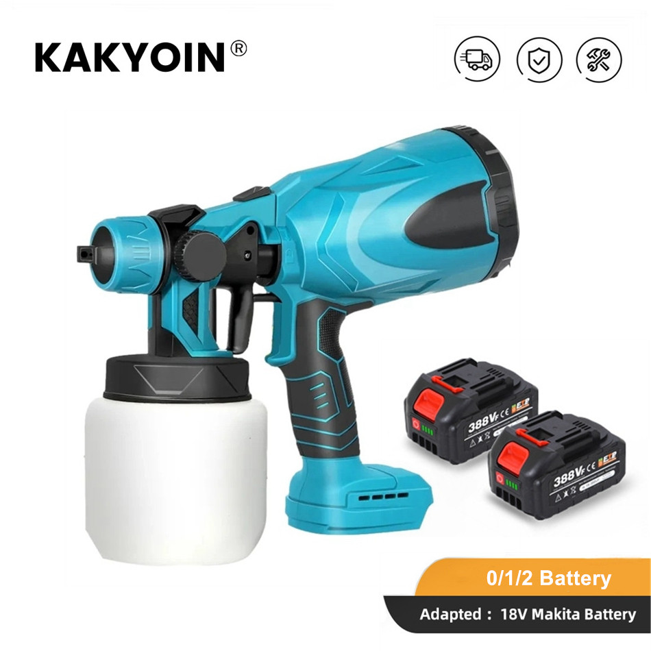 KAKYOIN 800ML Electric Spray Gun Cordless Paint Sprayer Auto