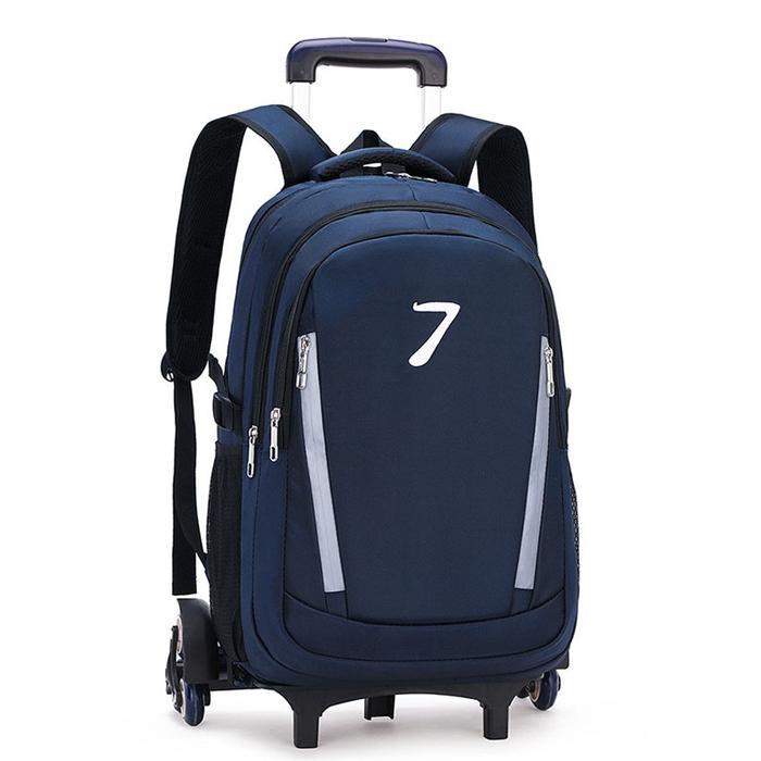 Tas Troli Polos Dewasa Anak Sekolah Laki Ransel 6 Roda Sd Smp Sma Bag