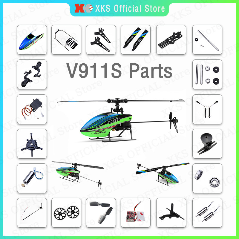 Wltoys Xks V911S Rc Helicopter Accessories Servo Blade Head Canopy Receiver Board Tail Motor Rotor