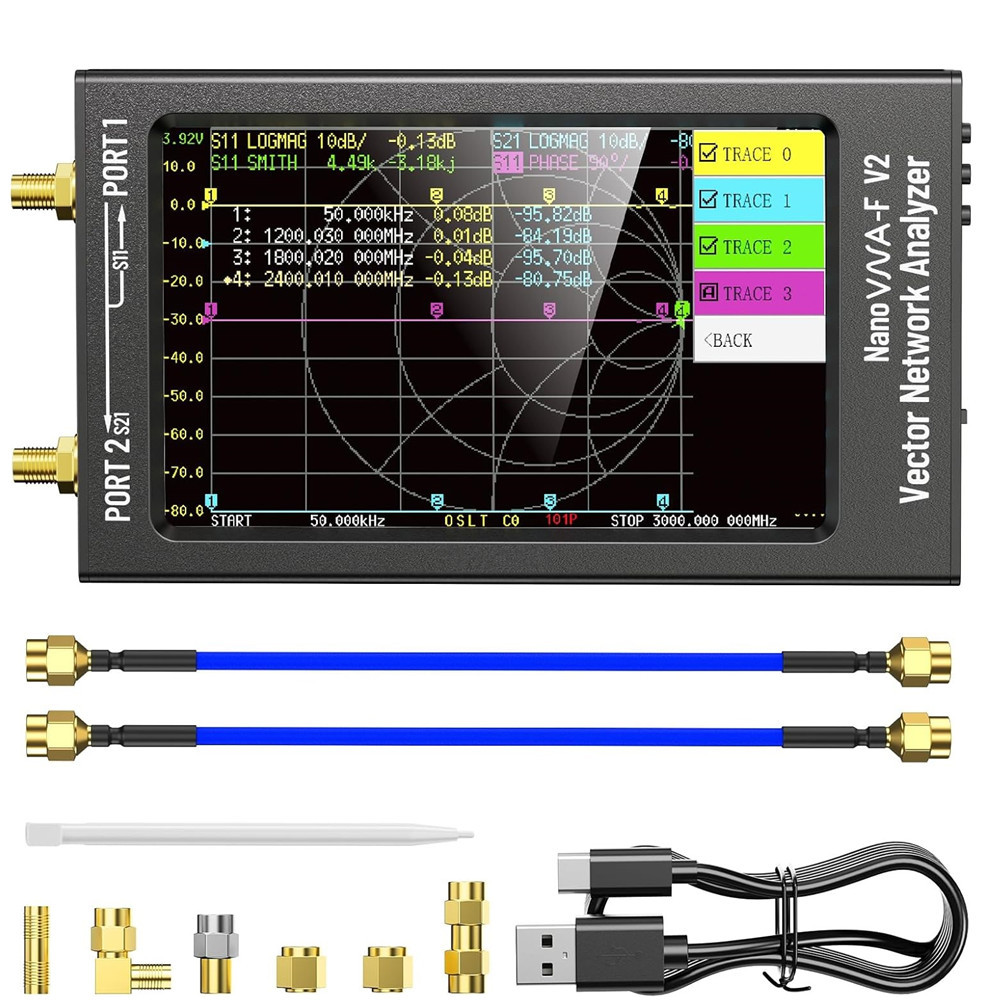 Nanovna-F V2 50Khz-3Ghz Vector Network Analyzer 4.3 Inch Lcd Display Touch Screen Nanovna Antenna