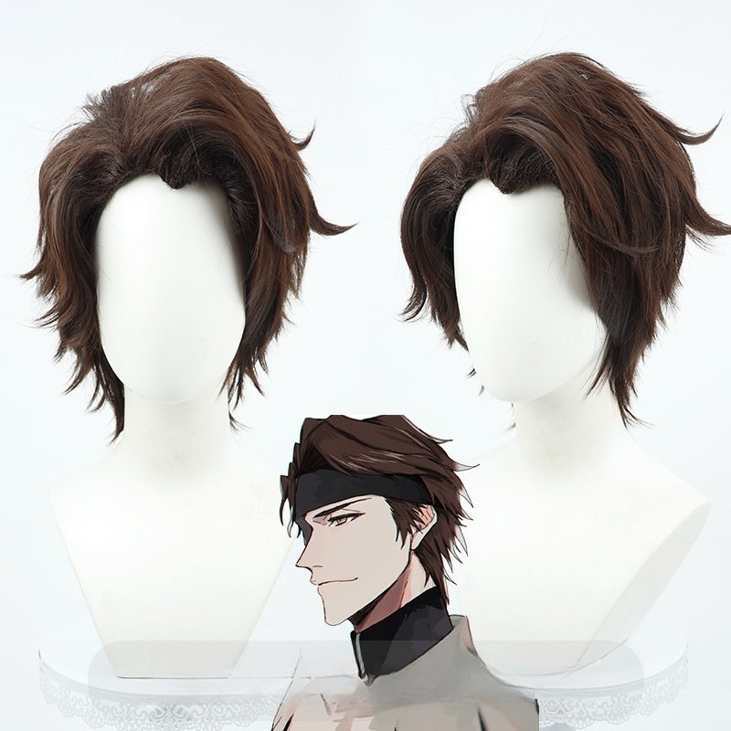 BLEACH Anime Sosuke Aizen Cosplay Wig Anime Roleplay Party Costume Prop Synthetic Hair