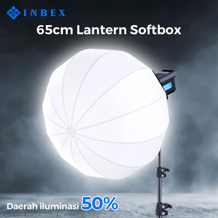 saod- Inbex Collapsible Lantern Softbox Paket Studio Lightstand Live Lampu