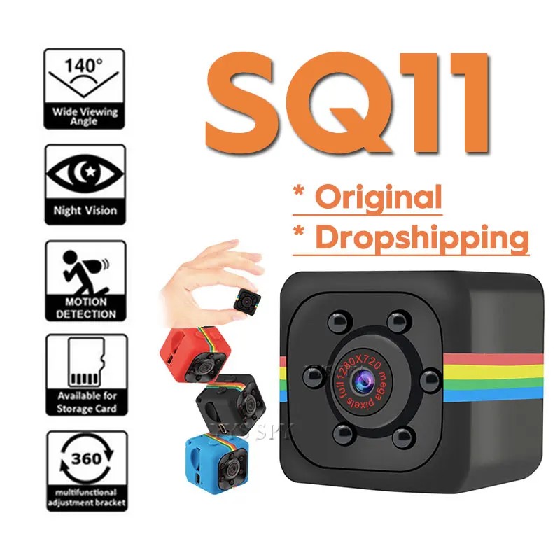 SQ11 HD 1080P/480P Mini Camera Espion Gizli Kamera Night Vision