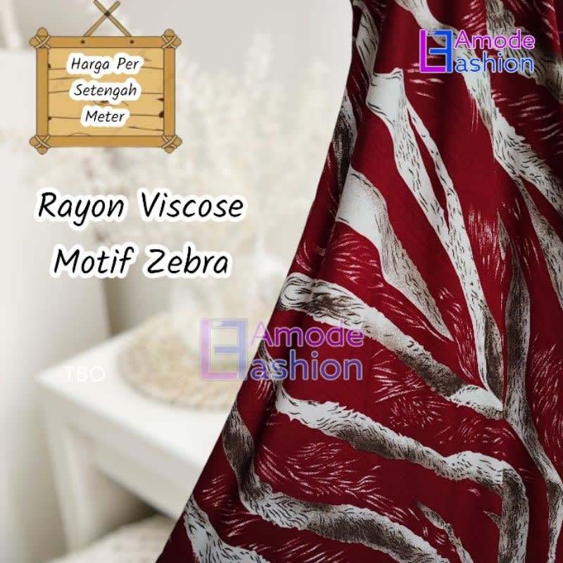 Kain Rayon Viscose Motif Zebra
