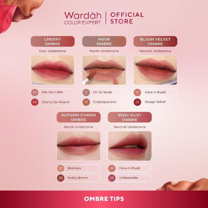 bde1- Wardah Matte Lip Cream - Warna Intense Dan Tahan Lama - Matte Finish Gloss Lipstick