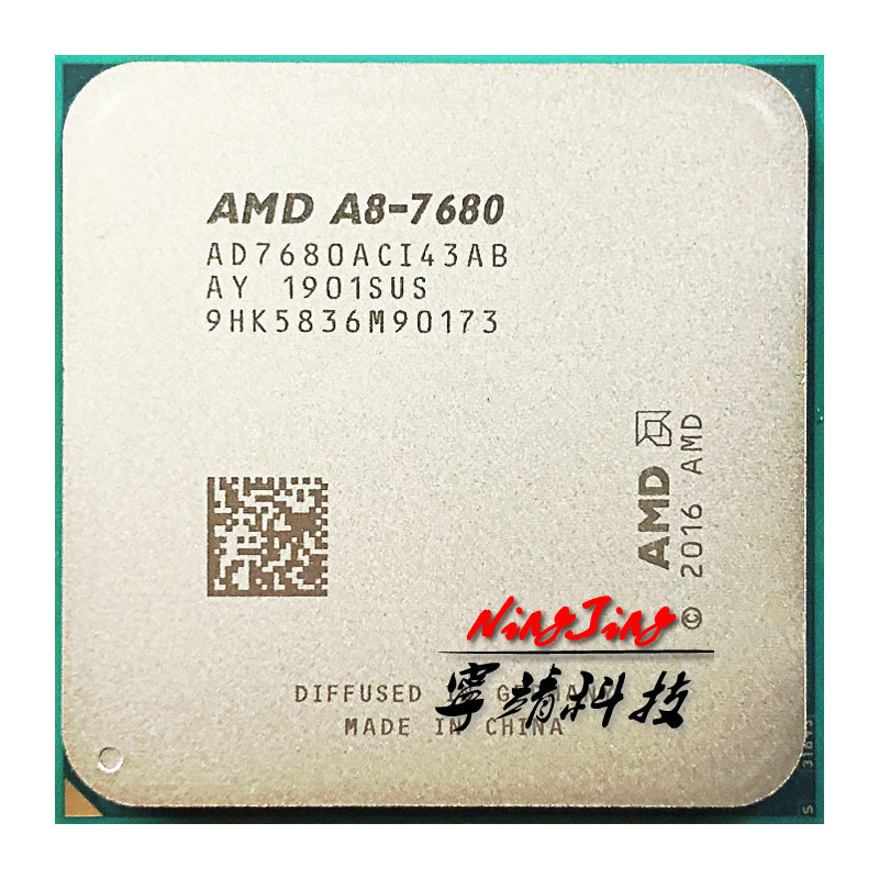 AMD A8-Series A8-7680 A8 7680 3.5GHz Used Quad-Core Quad-Thread CPU AD7680ACI43AB 45W Socket FM2+