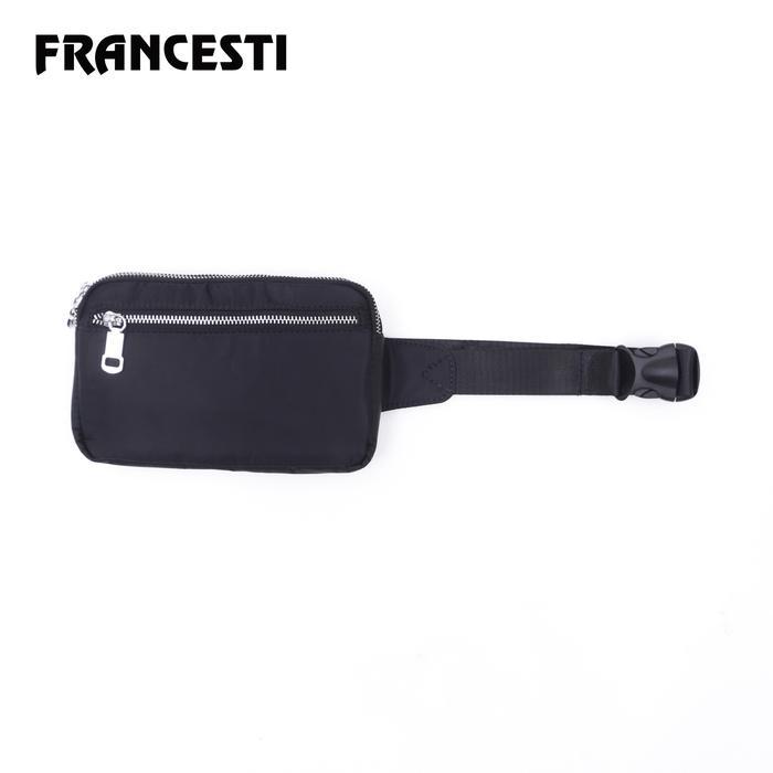 TERMURAH Francesti Tas Pinggang Pria/Wanita Crossbody Waterproof 711 Waist Bag Black /Green